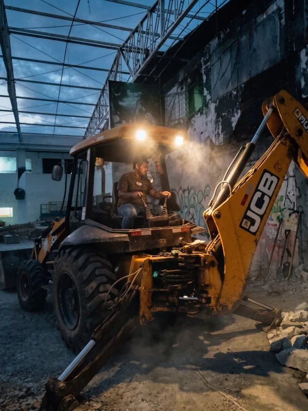 Equipamentos pesados em obra - Metal Aluguel